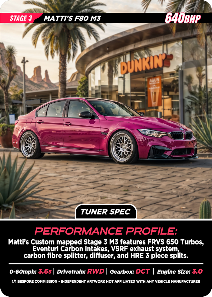 BHP Bespoke Custom Front Card