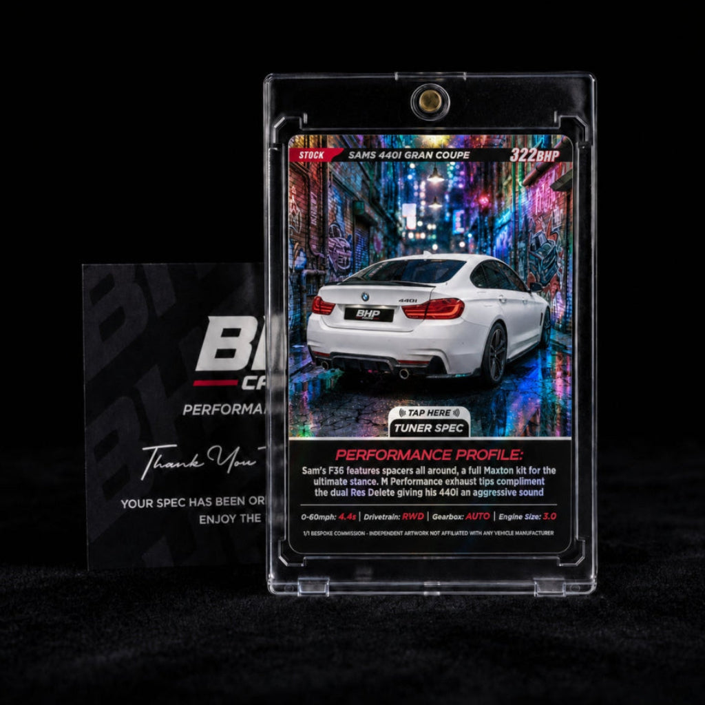 BHP Cards personalised car enthusiast gift packaging and collector thank you card